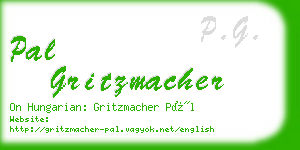pal gritzmacher business card